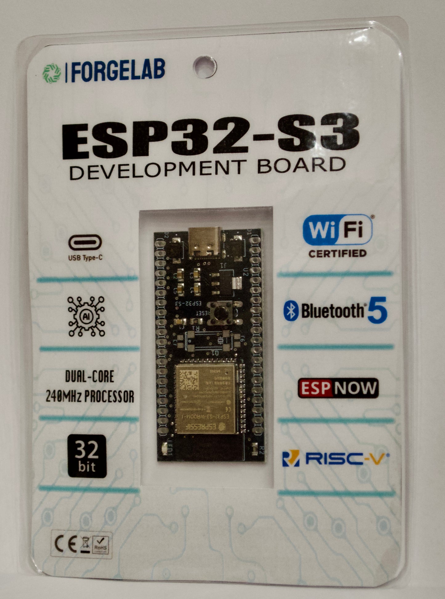 Modul ESP32-S3, Wi-Fi, Bluetooth 5.0 LE, USB-C