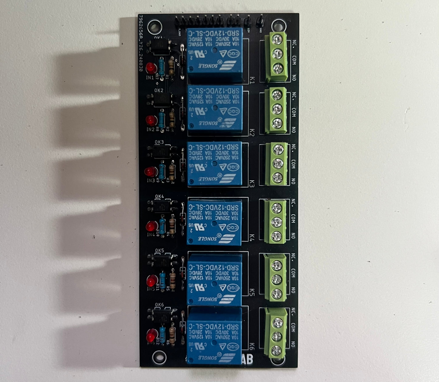 Modul cu 6 relee cu izolare galvanică